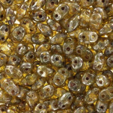 Matubo MiniDuo Perlen 4x2.5mm Crystal - Silver Picasso